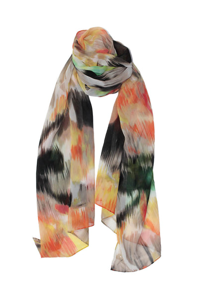 Calvin Klein Womens Abstract Print Rectangle Scarf Multicolor Size OS Lot 2
