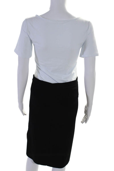 Rag & Bone Womens Elastic Waistband Stretch Knit Pencil Skirt Black Size Small