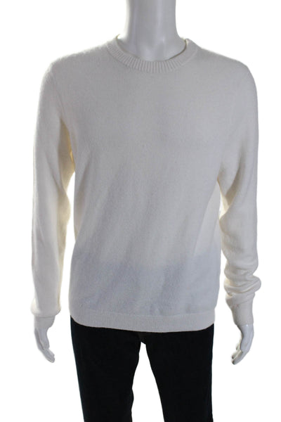 Nordstrom Mens Long Sleeve Crew Neck Thick Knit Sweater White Medium