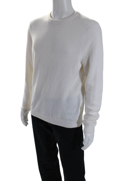 Nordstrom Mens Long Sleeve Crew Neck Thick Knit Sweater White Medium