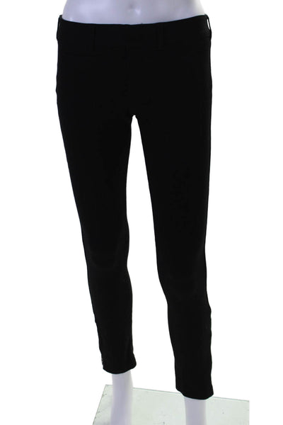 Vince Womens Solid Black Low-Rise Zip Ankle Skinny Leg Pants Size 4