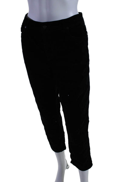 J. Mclaughlin Womens Cotton Five Pocket Mid-Rise Straight Leg Pants Black Size 8