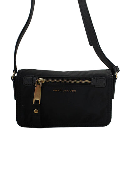 Marc Jacobs Womens Medallion Zipped Snapped Buttoned Shoulder Handbag Black