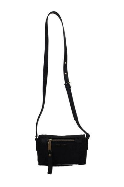 Marc Jacobs Womens Medallion Zipped Snapped Buttoned Shoulder Handbag Black