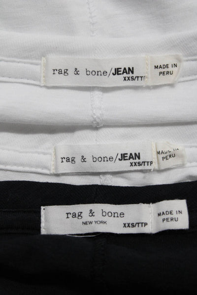 Rag & Bone Womens Tee Shirts Black White Cotton Size Extra Extra Small Lot 3