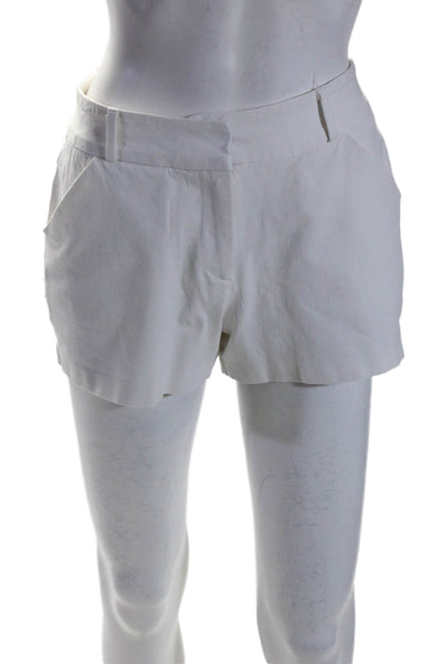 Drew Womens Flat Front Zip Three Pocket Sailor Shorts White Size 4 US