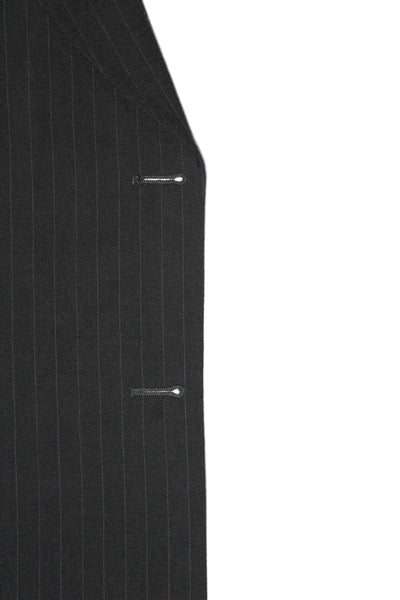 CK Calvin Klein Mens Dark Gray Wool Striped Double Breasted Blazer Size 42R