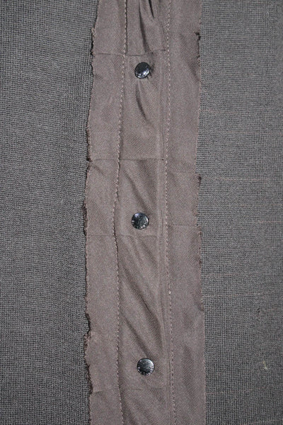 Elie Tahari Womens Long Sleeve Button Down Cardigan Sweater Brown Medium