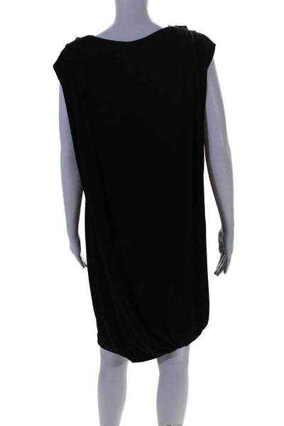 Planet Women's Cowl Neck Sleeveless Rouge Bubble Hem Mini Dress Black Size M