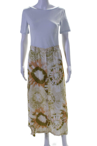 The New Society Women's Square Neck Two Piece Cotton Skirt Set Tie Dye Size S