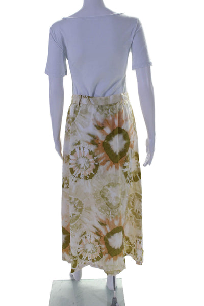 The New Society Women's Square Neck Two Piece Cotton Skirt Set Tie Dye Size S