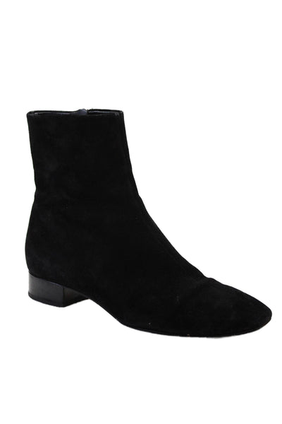 Rag & Bone Womens Suede Side Zip Slip On Ankle Boots Black Size 7.5