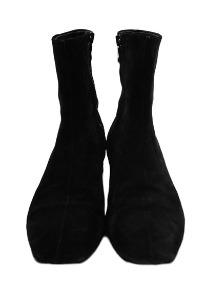 Rag & Bone Womens Suede Side Zip Slip On Ankle Boots Black Size 7.5