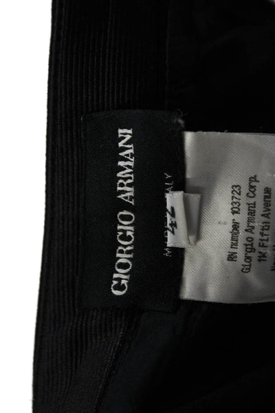 Giorgio Armani Womens Side Zip Knee Length Pencil Skirt Black Wool Size IT 42