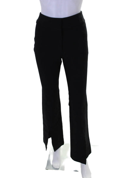 10 Crosby Derek Lam Womens High Rise Front Slit Straight leg Pants Black Size 6