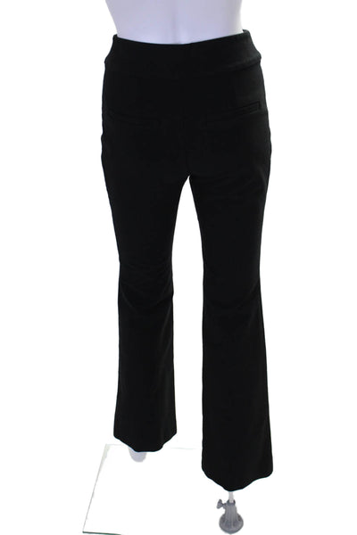 10 Crosby Derek Lam Womens High Rise Front Slit Straight leg Pants Black Size 6