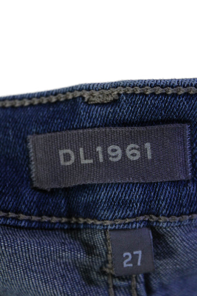 DL1961 Womens Bridget Boot High Rise Instasculpt Crop Jeans Blue Cotton Size 27