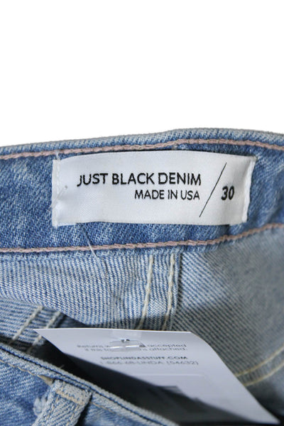 Just Black Denim Womens Cotton Five Pocket High-Rise Bootcut Jeans Blue Size 30