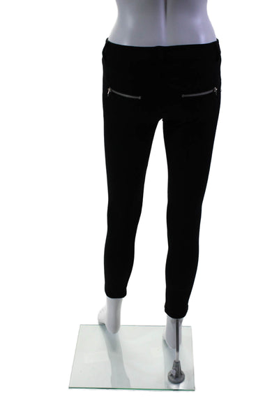 Parker Womens Zipper Fly Mid Rise Skinny Cropped Pants Black Size Small