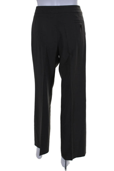 Armani Collezioni Womens High Rise Straight Leg Dress Pants Gray Wool Size IT 40