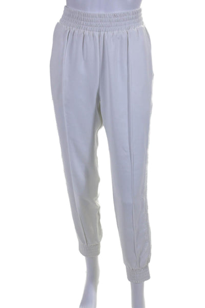 Wayf Womens Lace Trim Pull On High Rise Harem Pants Porcelain White Size Small