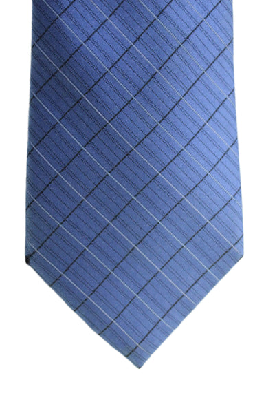 Calvin Klein Mens Striped Standard Classic Tie Silk Blue One Size