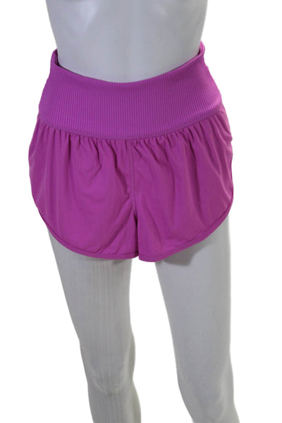 FP Movement Women's Pocket Pull-On Athletic Running Shorts Pink Size S