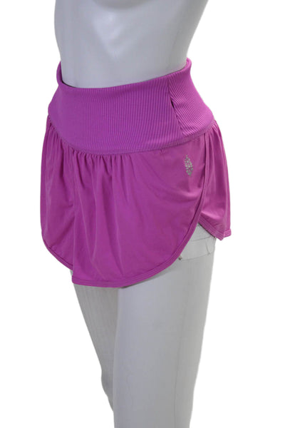 FP Movement Women's Pocket Pull-On Athletic Running Shorts Pink Size S