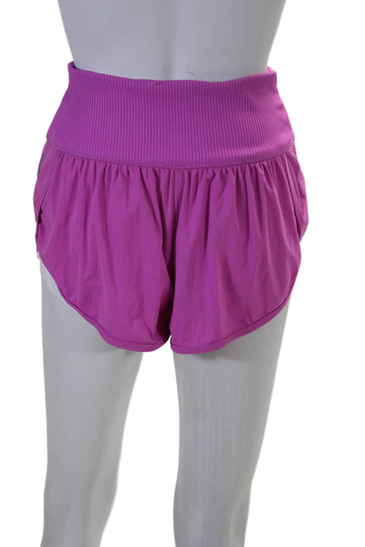 FP Movement Women's Pocket Pull-On Athletic Running Shorts Pink Size S