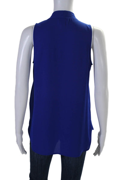 Vince Camuto Womens Sleeveless Pullover Tank Top Sapphire Blue Size Extra Small