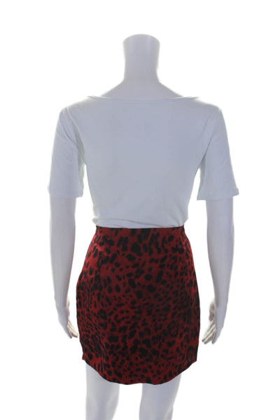 By The Way Womens Spotted V-Neck Sleeveless Bralette + Skirt Set Red Size S