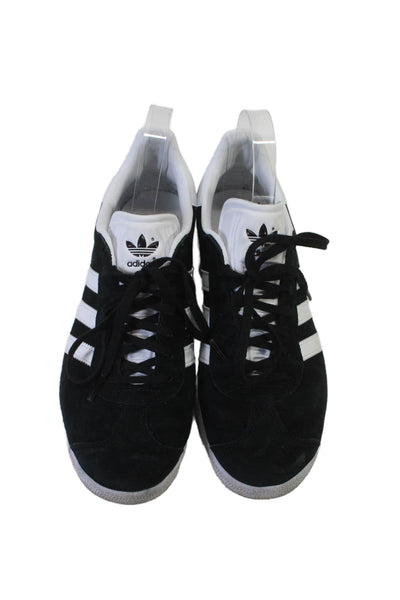 Adidas Mens Round Toe Lace Up Round Toe Low Top Sneakers Black Size 9