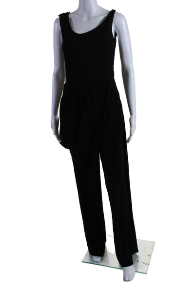 Vionnet Womens Sleeveless High Neck Wide Leg Knit Jumpsuit Black Size IT 42