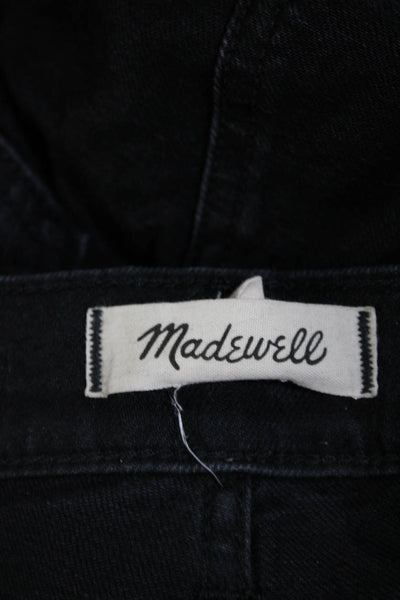 Madewell Womens Cotton Denim Five Pocket Mid-Rise Tapered Jeans Black Size 28