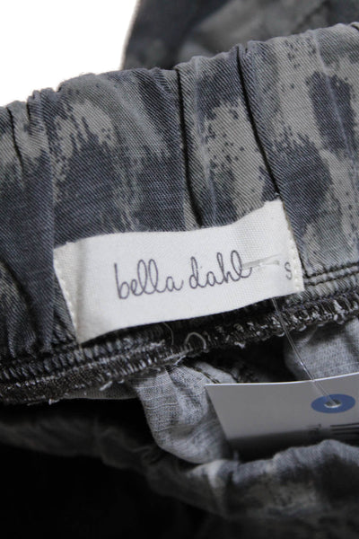 Bella Dahl Women's Drawstring Waist Tapered Leg Jogger Pants Camouflage Size S