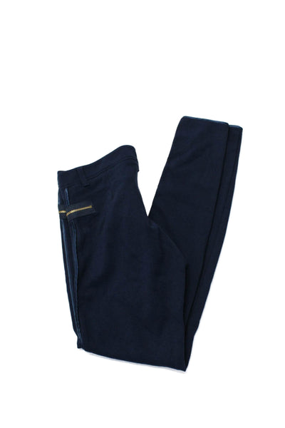 Little Marc Jacobs Girls Button Closure Skinny Pants Navy Blue Size 12