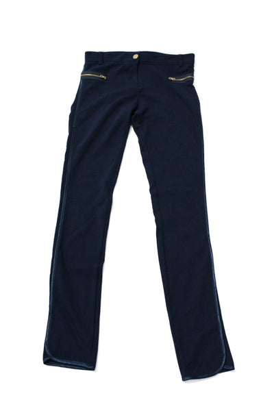 Little Marc Jacobs Girls Button Closure Skinny Pants Navy Blue Size 12