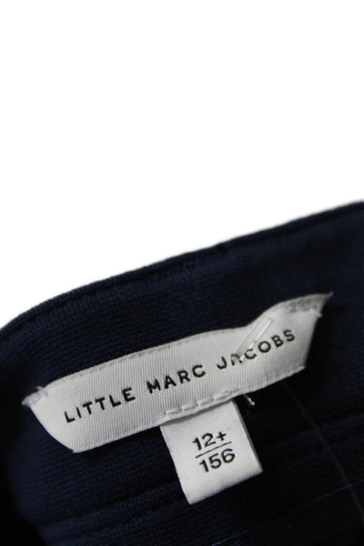 Little Marc Jacobs Girls Button Closure Skinny Pants Navy Blue Size 12