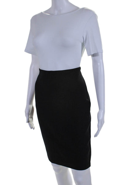 The Row Womens Elastic Waistband Knee Length Pencil Skirt Black Size Extra Small