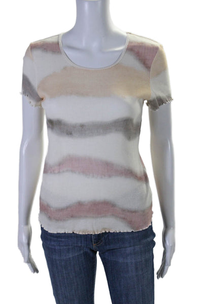 Dorothee Schumacher Womens Ribbed Knit Colorblock Shirt Top Multicolor Size S