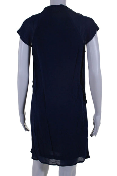 COOP Women's Cowl Neck Sleeveless Rouge Mini Dress Navy Blue Size S