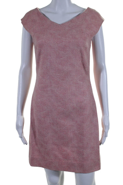 Tocca Women's V-Neck Sleeveless A-Line Party Mini Dress Pink Size 6