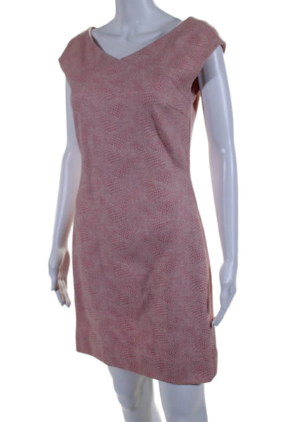 Tocca Women's V-Neck Sleeveless A-Line Party Mini Dress Pink Size 6