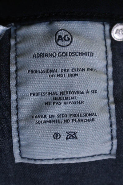 AG Adriano Goldschmied Womens Coated Farrah Skinny Ankle Jeans Blue Size 27