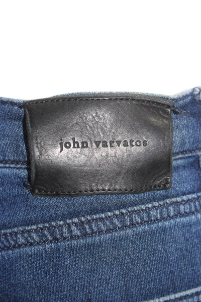 John Varvatos Mens Zipper Fly Medium Wash Slim Cut Jeans Blue Denim Size 33