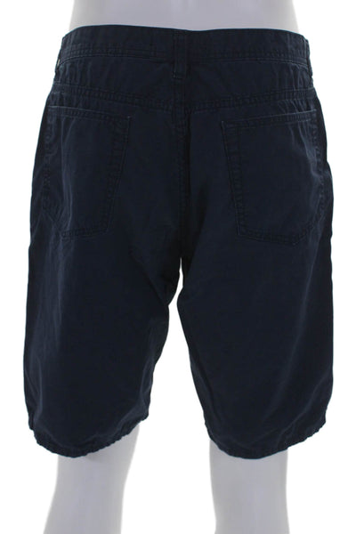 John Varvatos Star USA Mens Zipper Fly Casual Chino Shorts Navy Cotton Size 33