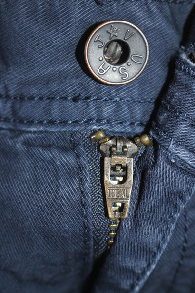 John Varvatos Star USA Mens Zipper Fly Casual Chino Shorts Navy Cotton Size 33
