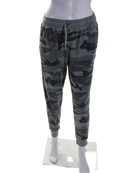 Splendid Womens Gray Camouflaged Drawstring Cuff Ankle Jogger Sweatpants Size M