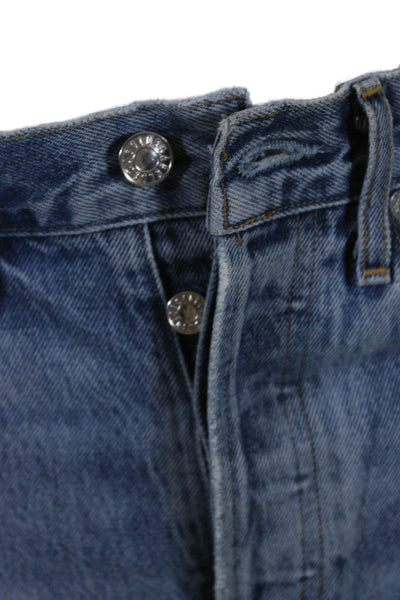 Agolde Womens Cotton Denim Distressed 5 Pocket High-Rise Jeans Blue Size 23