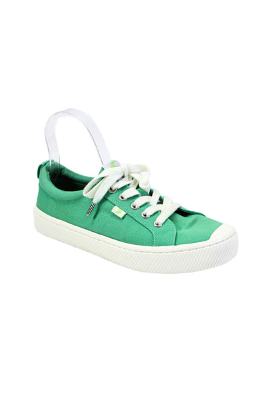 Cariuma Womens Lace Up Low Top Rubber Toe Casual Shoes Green Size 9 US